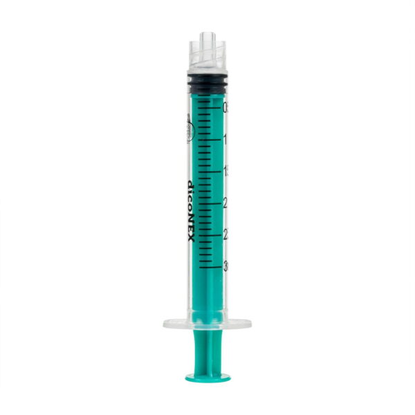 Strzykawki 3-częściowe DICONEX 3ml Luer  zielony tłok (10szt)