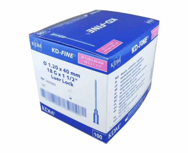 Igły iniekcyjne KD-Fine 1,2 x 40 18G x 1 1/2″ (10szt)