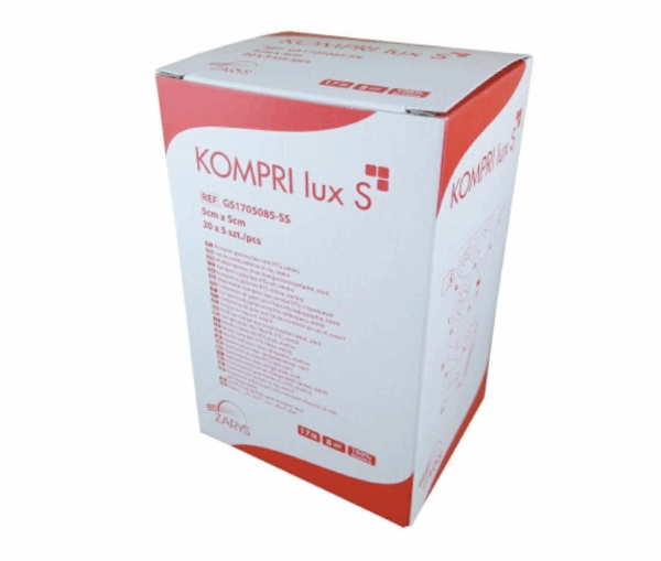 Kompresy gazowe JAŁOWE 17N 8W 5x5cm KOMPRI LUX S (20blistrów x 5szt)