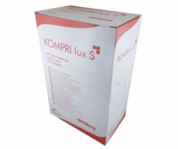 Kompresy gazowe JAŁOWE 17N 8W 7,5×7,5cm KOMPRI LUX S (20blistrów x 20szt) PUDEŁKO