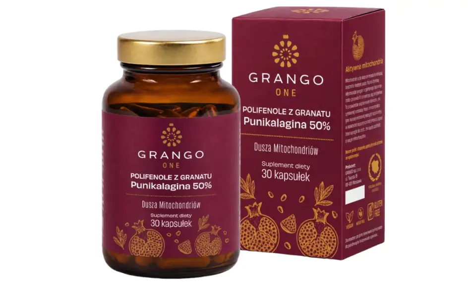 Grango ONE Dusza Mitochondriów  polifenole z granatu 50% punikalaginy 30kapsułek